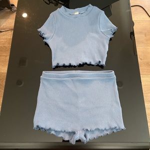 Blue two piece set